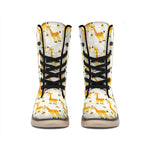 Cute Baby Giraffe Pattern Print Winter Boots