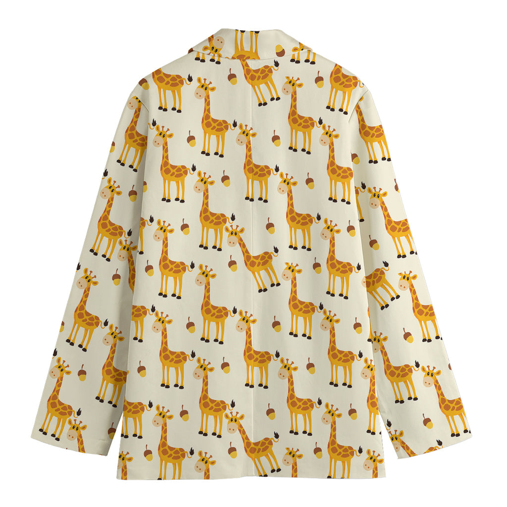 Cute Baby Giraffe Pattern Print Women's Blazer
