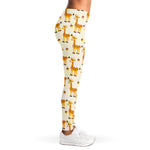 Cute Baby Giraffe Pattern Print Women's Leggings