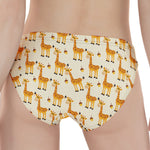 Cute Baby Giraffe Pattern Print Women's Panties