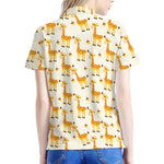 Cute Baby Giraffe Pattern Print Women's Polo Shirt