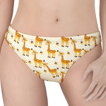 Cute Baby Giraffe Pattern Print Women's Thong