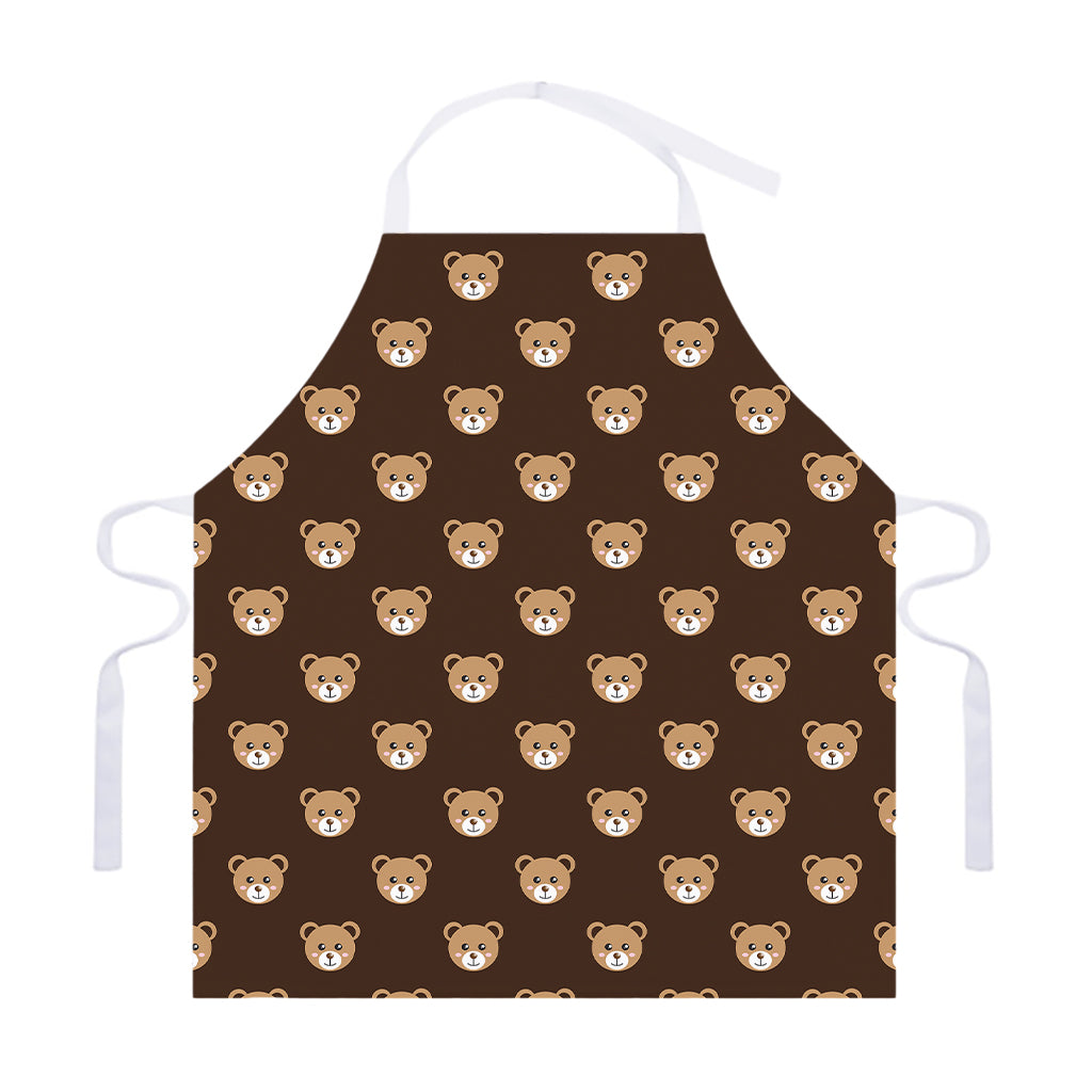 Cute Baby Grizzly Bear Pattern Print Adjustable Apron