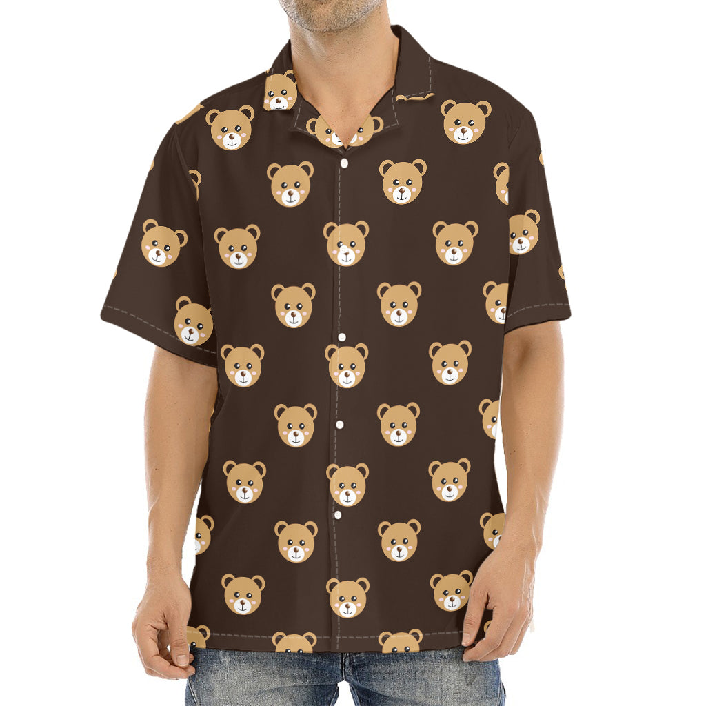 Cute Baby Grizzly Bear Pattern Print Aloha Shirt