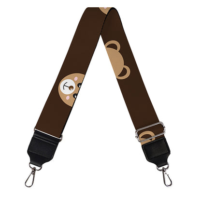Cute Baby Grizzly Bear Pattern Print Bag Strap