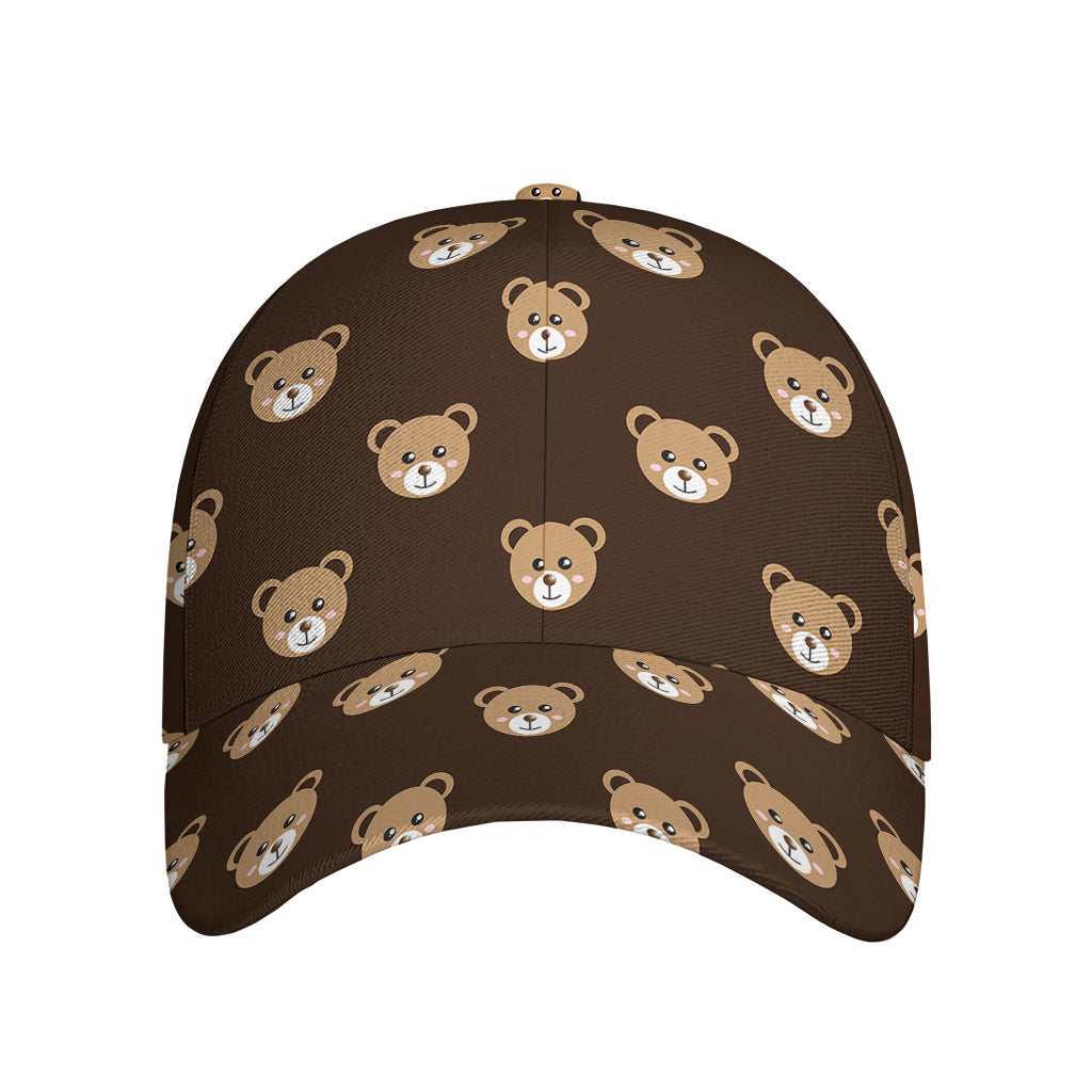 Cute Baby Grizzly Bear Pattern Print Baseball Cap