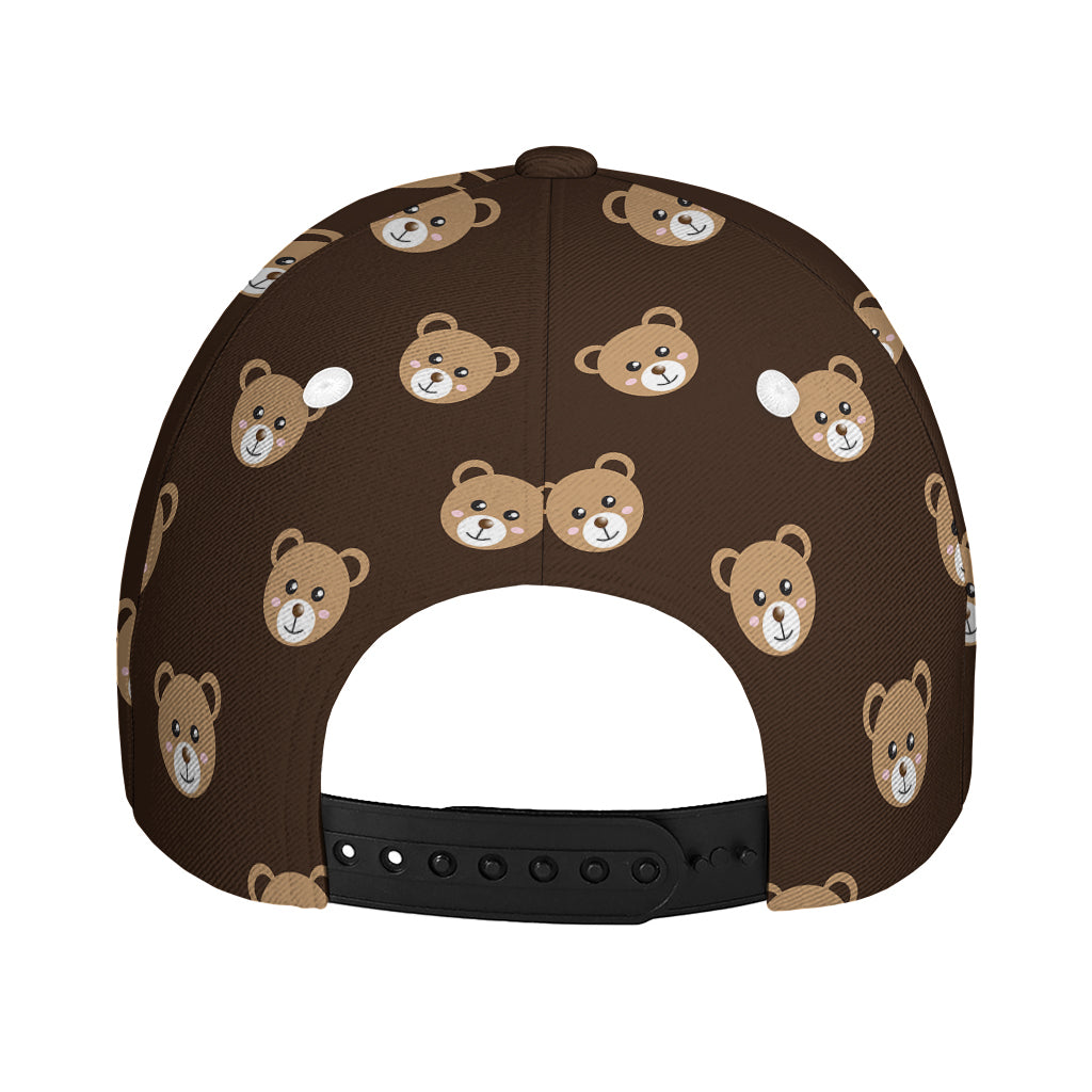Cute Baby Grizzly Bear Pattern Print Baseball Cap