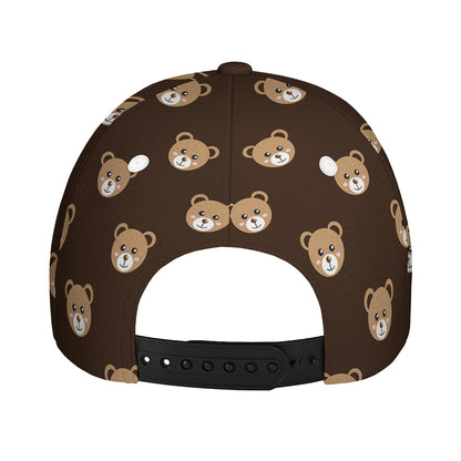 Cute Baby Grizzly Bear Pattern Print Baseball Cap