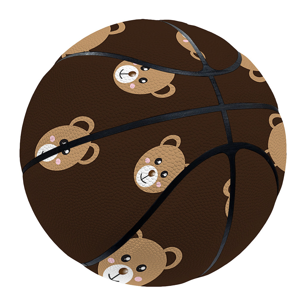 Cute Baby Grizzly Bear Pattern Print Basketball