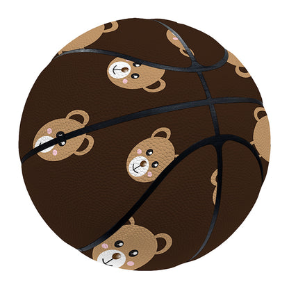 Cute Baby Grizzly Bear Pattern Print Basketball