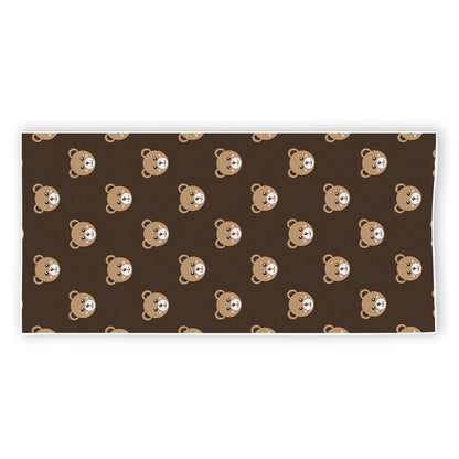 Cute Baby Grizzly Bear Pattern Print Beach Towel