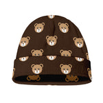 Cute Baby Grizzly Bear Pattern Print Beanie