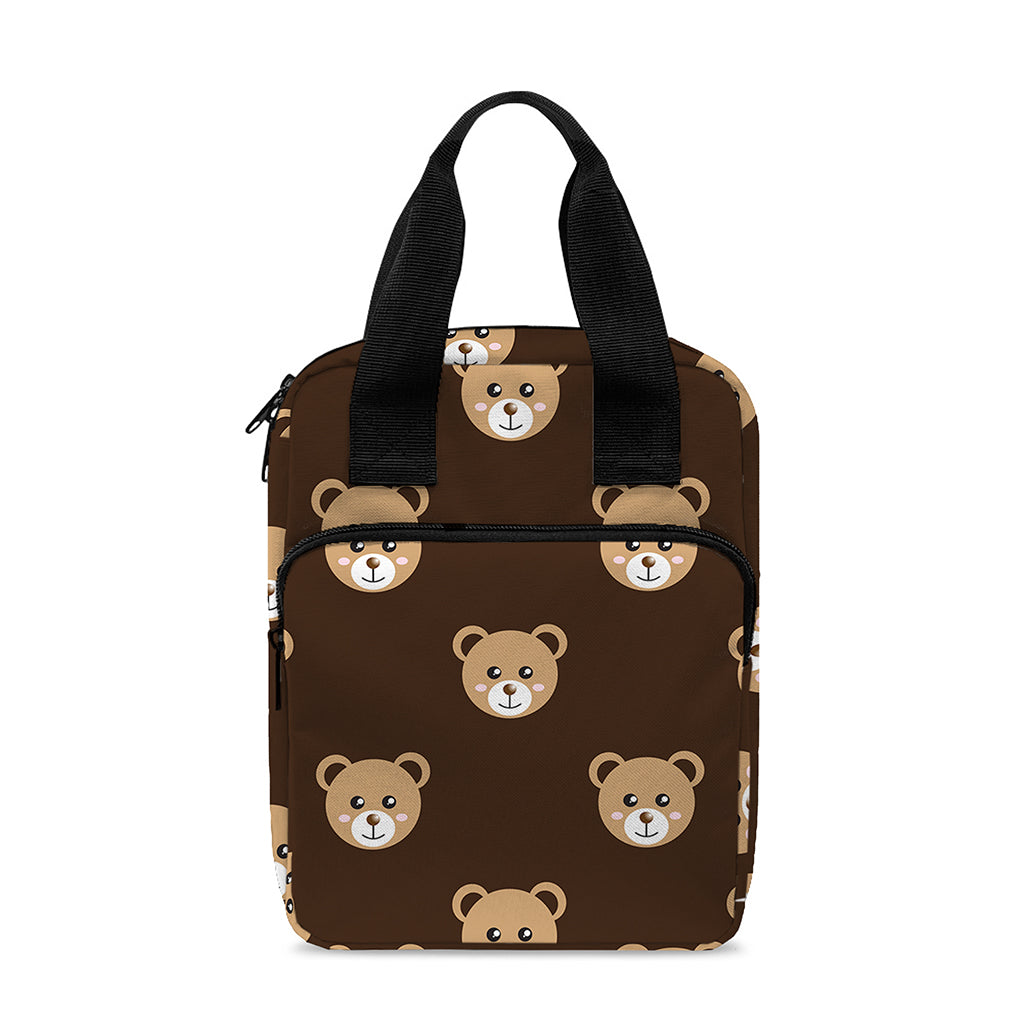 Cute Baby Grizzly Bear Pattern Print Bible Tote Bag