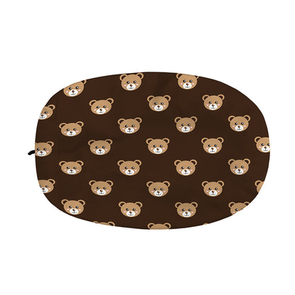 Cute Baby Grizzly Bear Pattern Print Car Side Mirror Covers