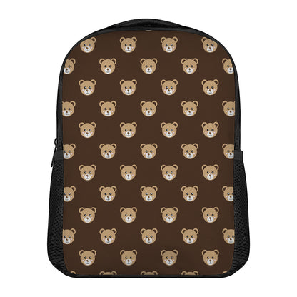 Cute Baby Grizzly Bear Pattern Print Casual Backpack