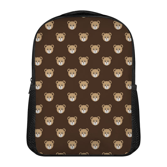 Cute Baby Grizzly Bear Pattern Print Casual Backpack