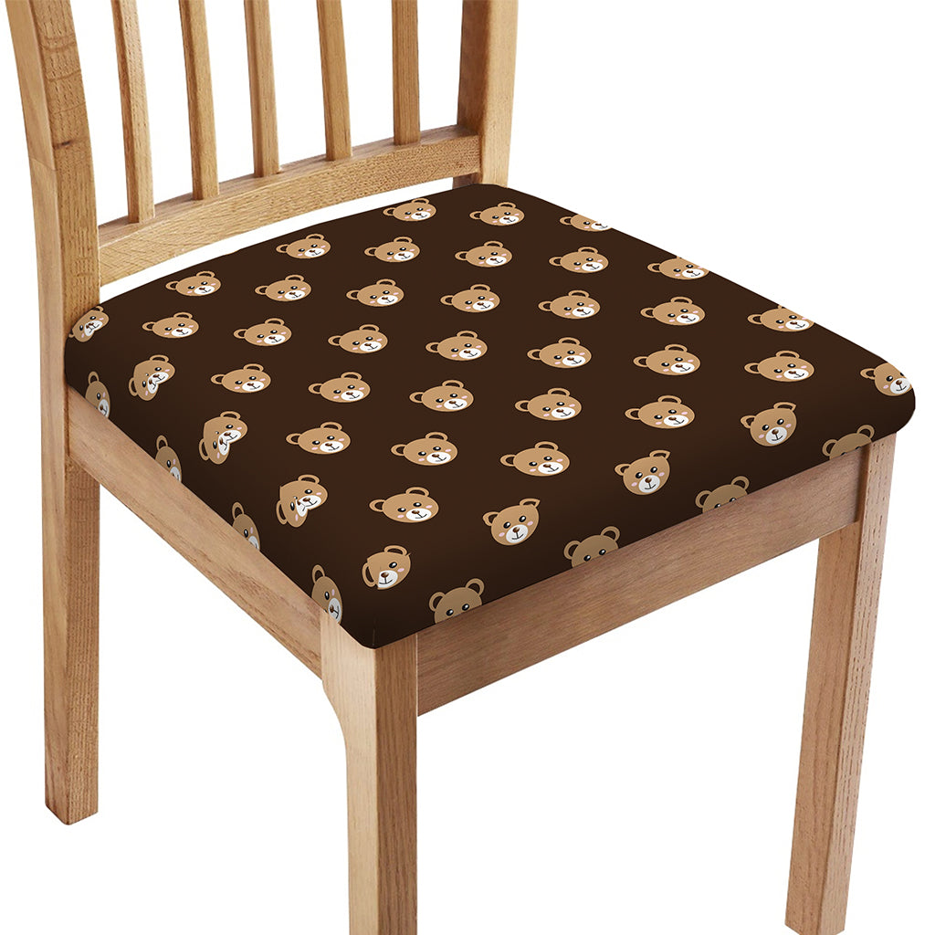 Cute Baby Grizzly Bear Pattern Print Chair Cushion Cover
