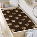 Cute Baby Grizzly Bear Pattern Print Changing Pad Cover