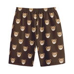 Cute Baby Grizzly Bear Pattern Print Cotton Shorts