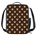 Cute Baby Grizzly Bear Pattern Print Crossbody Lunch Bag