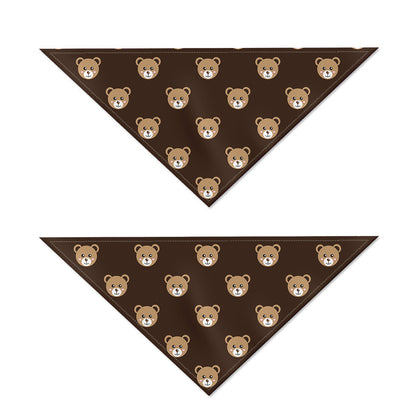 Cute Baby Grizzly Bear Pattern Print Dog Bandana