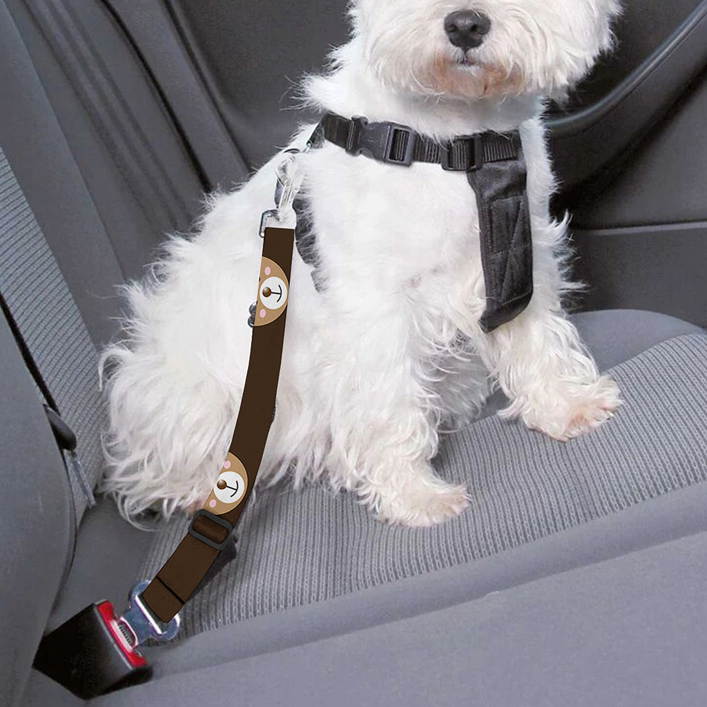 Cute Baby Grizzly Bear Pattern Print Dog Seat Belt