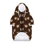 Cute Baby Grizzly Bear Pattern Print Dog Zip Up Hoodie