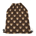 Cute Baby Grizzly Bear Pattern Print Drawstring Bag