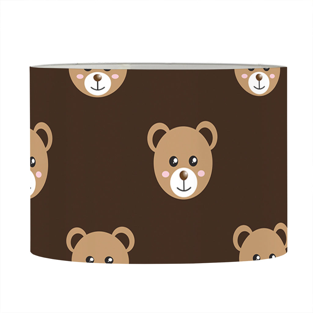 Cute Baby Grizzly Bear Pattern Print Drum Lamp Shade