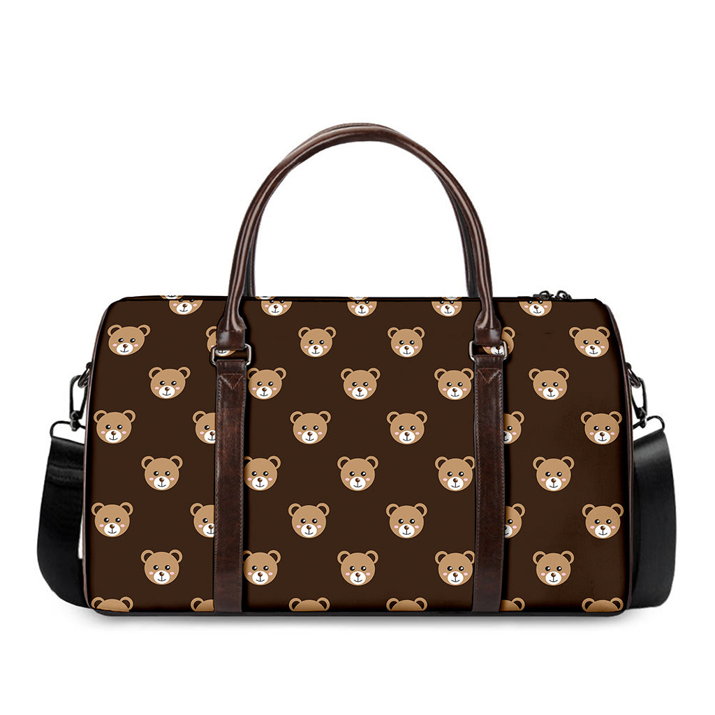 Cute Baby Grizzly Bear Pattern Print Duffle Bag