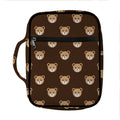Cute Baby Grizzly Bear Pattern Print Front Pocket Bible Bag