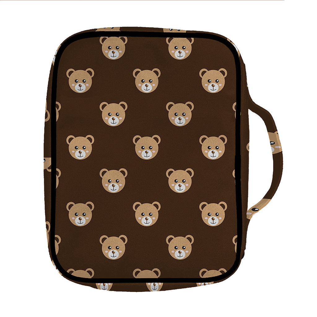 Cute Baby Grizzly Bear Pattern Print Front Pocket Bible Bag