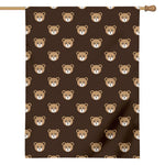 Cute Baby Grizzly Bear Pattern Print House Flag