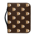 Cute Baby Grizzly Bear Pattern Print Leather Bible Cover