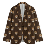 Cute Baby Grizzly Bear Pattern Print Men's Blazer