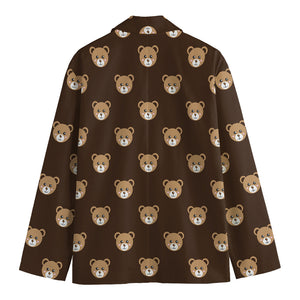 Cute Baby Grizzly Bear Pattern Print Men's Blazer