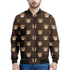 Cute Baby Grizzly Bear Pattern Print Men's Bomber Jacket