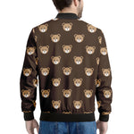 Cute Baby Grizzly Bear Pattern Print Men's Bomber Jacket