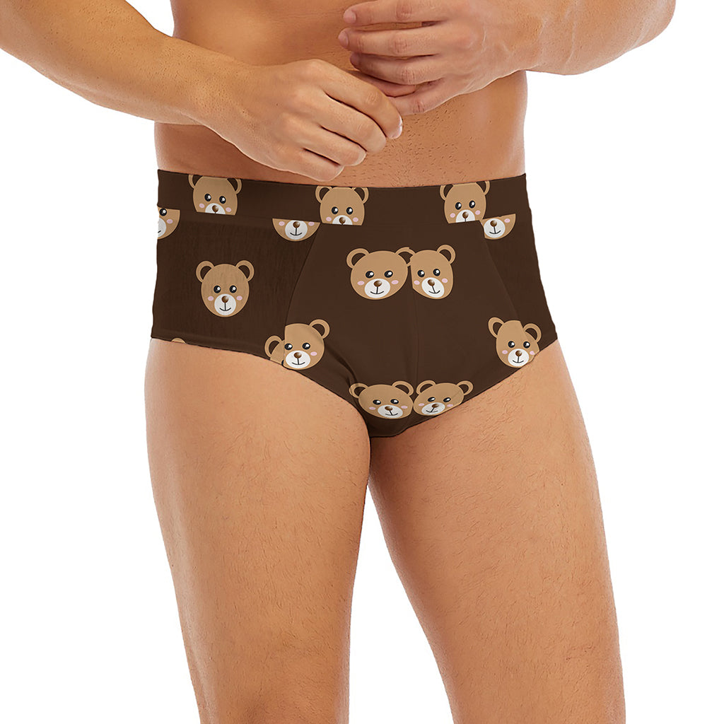 Cute Baby Grizzly Bear Pattern Print Men's Briefs