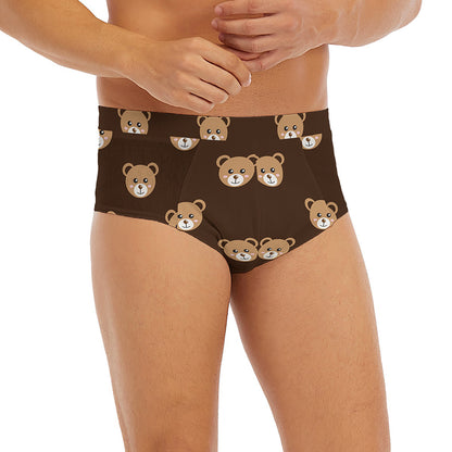 Cute Baby Grizzly Bear Pattern Print Men's Briefs