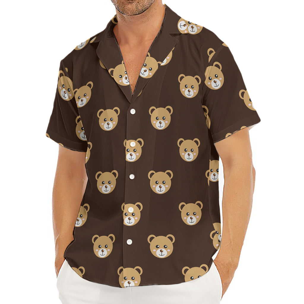 Cute Baby Grizzly Bear Pattern Print Men's Deep V-Neck Shirt