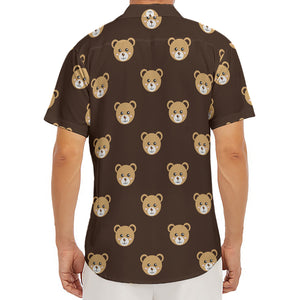 Cute Baby Grizzly Bear Pattern Print Men's Deep V-Neck Shirt