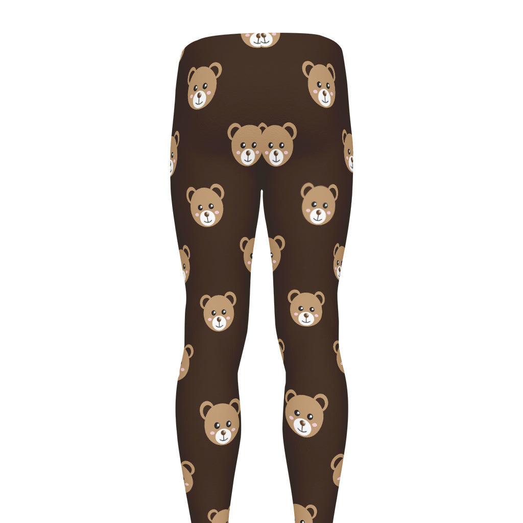 Cute Baby Grizzly Bear Pattern Print Men's leggings