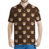 Cute Baby Grizzly Bear Pattern Print Men's Polo Shirt