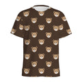 Cute Baby Grizzly Bear Pattern Print Men's Athletic T-Shirt