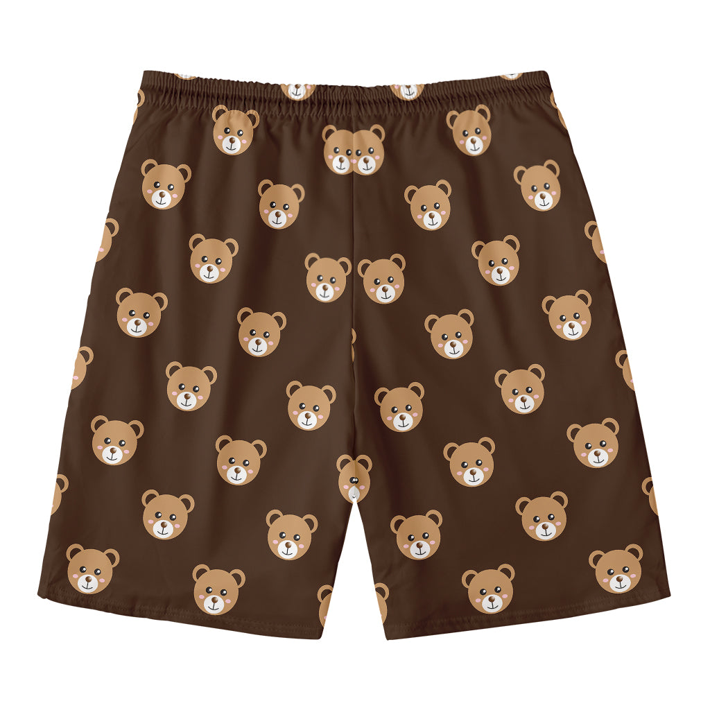 Cute Baby Grizzly Bear Pattern Print Men's Swim Trunks