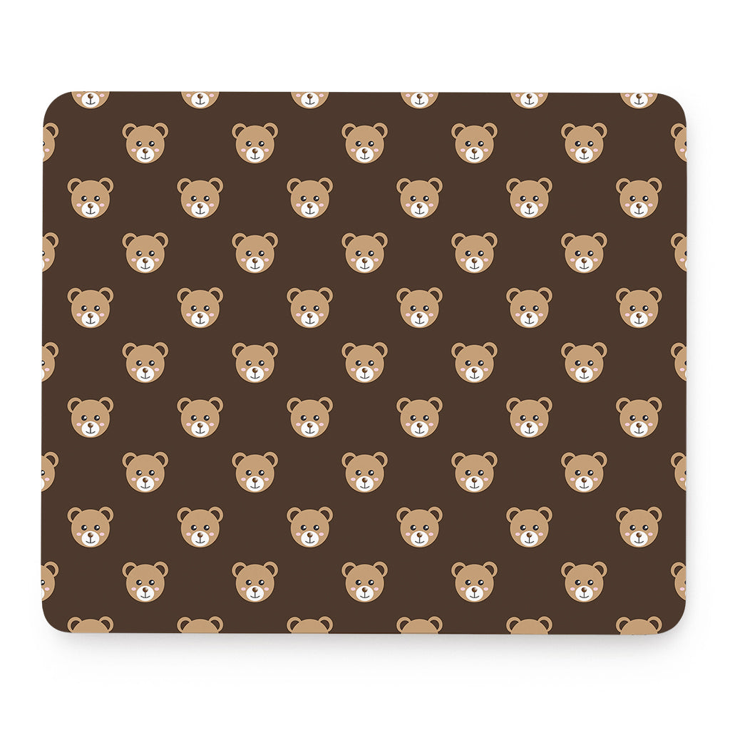 Cute Baby Grizzly Bear Pattern Print Mouse Pad
