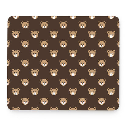 Cute Baby Grizzly Bear Pattern Print Mouse Pad