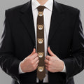 Cute Baby Grizzly Bear Pattern Print Necktie