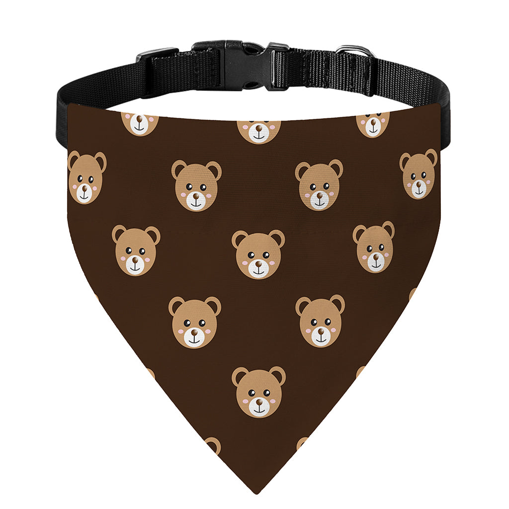 Cute Baby Grizzly Bear Pattern Print Over The Collar Dog Bandana